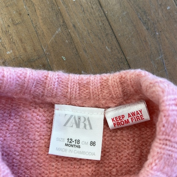 Zara pink knit boxy sweater - Picture 2 of 5